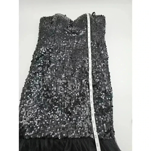 Women's Black Sequin and Ruffle Mermaid Gown Prom/Homecoming - Picture 6 of 16